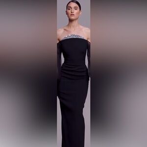 Pamella Roland Black Maxi Gown